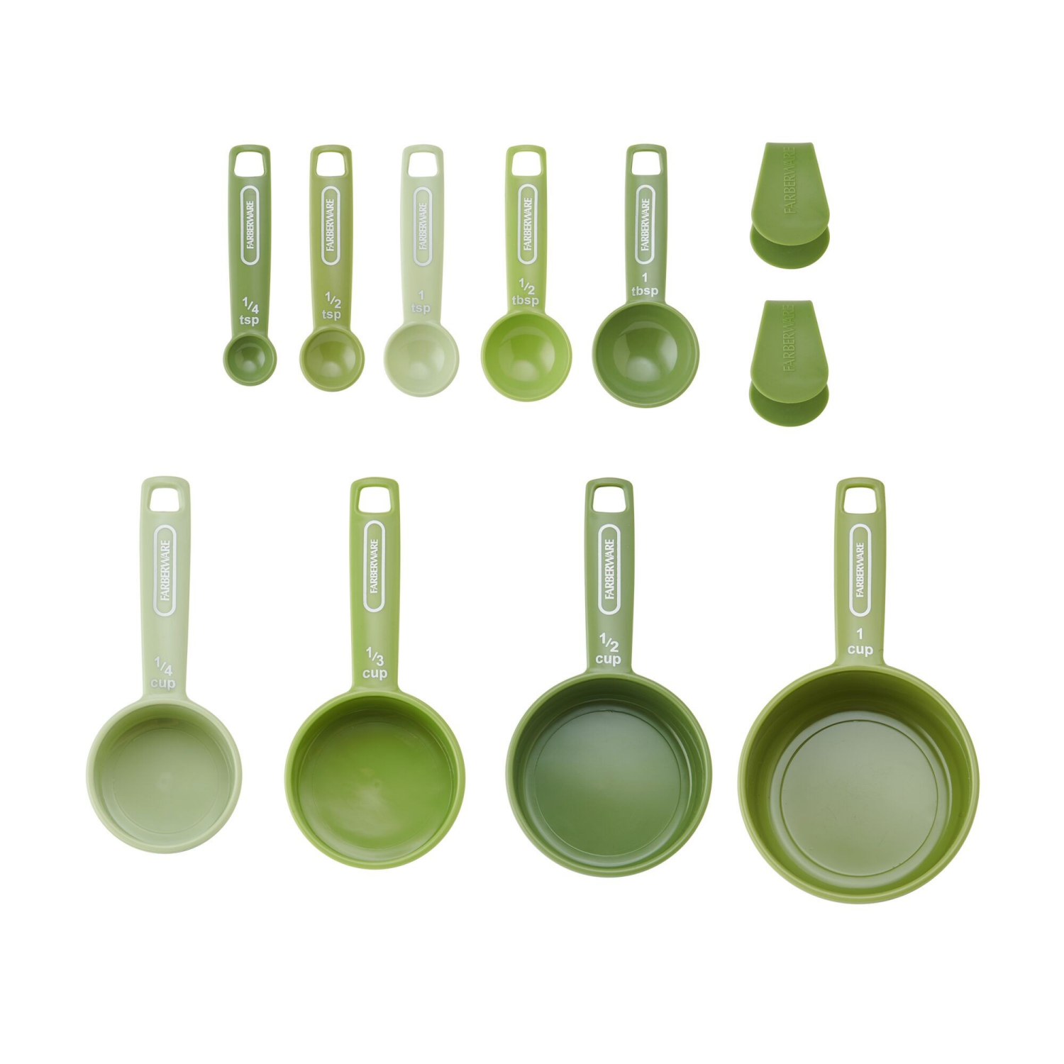 slide 2 of 2, Farberware Fresh HE Measuring Set 9pc Green, 9 ct