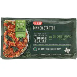 H-E-B Dinner Starter - Seasoned Sliced Chicken Breast for Teriyaki Stir Fry