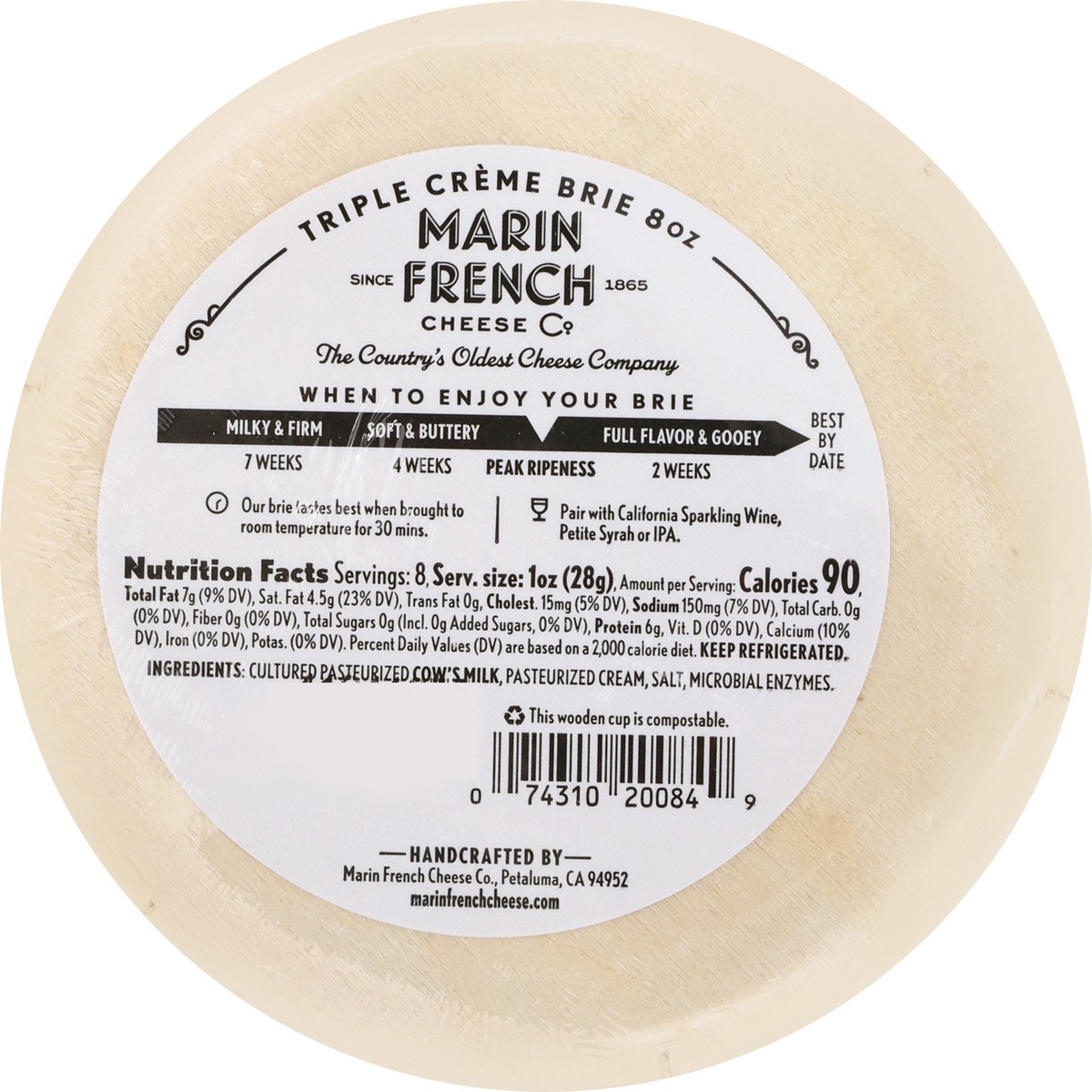 slide 6 of 12, Marin French Triple Creme Brie Cheese 8 oz, 8 oz