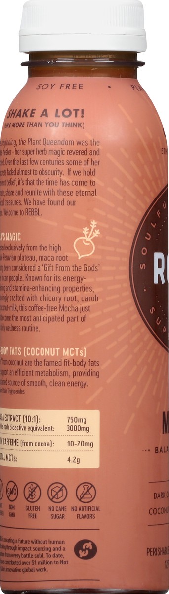 slide 10 of 13, REBBL Organic Maca Mocha Balancing Elixir 12 oz, 12 oz