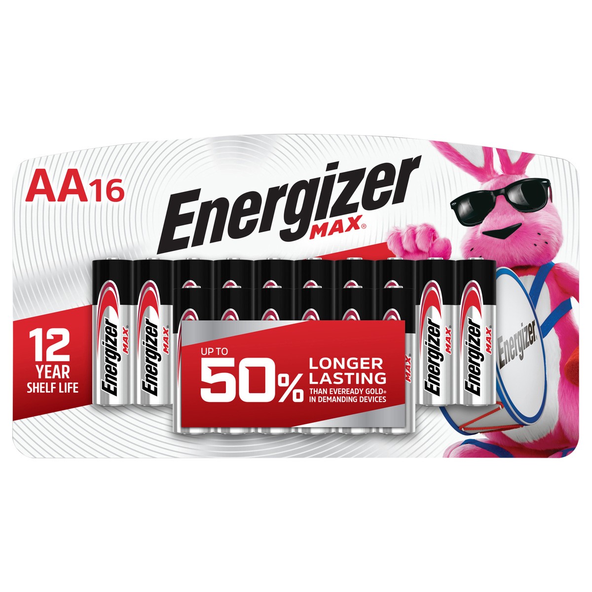 slide 1 of 3, Energizer MAX AA Batteries (16 Pack), Double A Alkaline Batteries, 16 ct