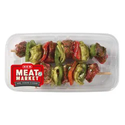H-E-B Meat Market Marinated Beef Sirloin Kabobs - Wild Garlic
