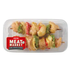 H-E-B Meat Market Marinated Chicken Kabobs - Garlic Parmesan