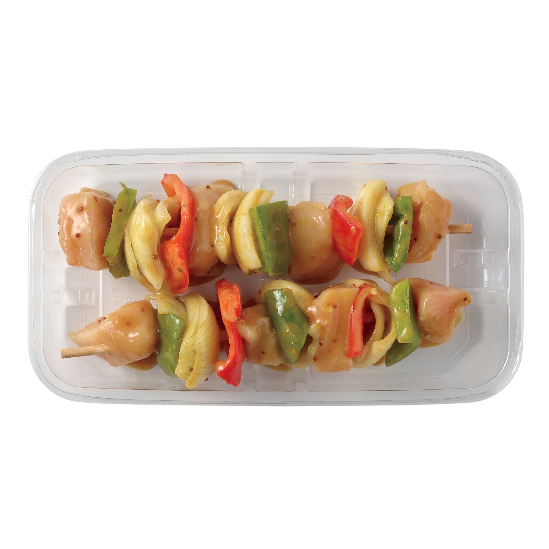 slide 1 of 1, H-E-B Meat Market Marinated Chicken Kabobs - Honey Mustard, per lb
