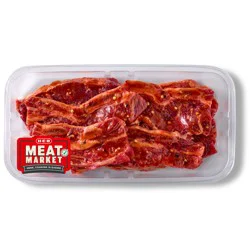 H-E-B Meat Market Marinated Beef Flanken Ribs - Chile Lime