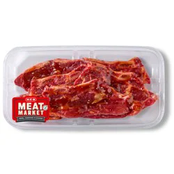 H-E-B Meat Market Marinated Beef Flanken Ribs - Ginger Teriyaki