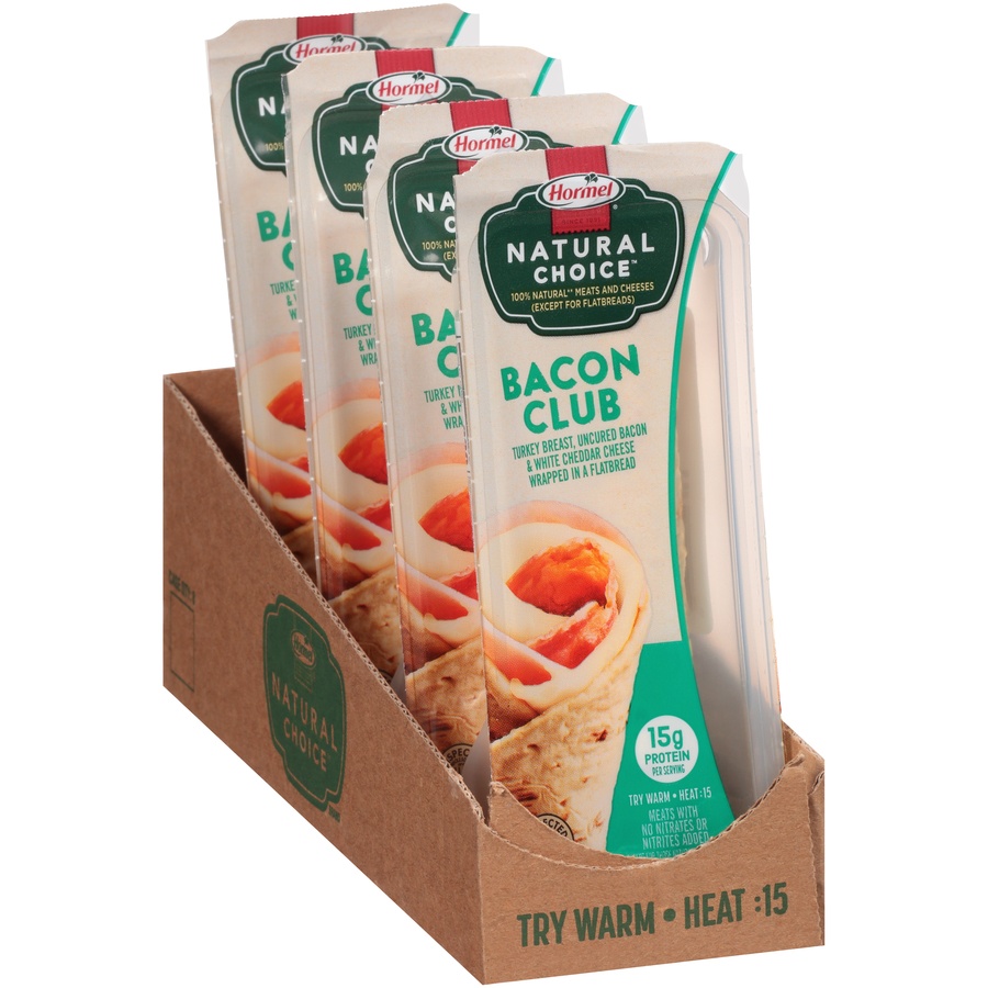 slide 2 of 8, Hormel Natural Choice Bacon Club Wrap, 2.6 oz