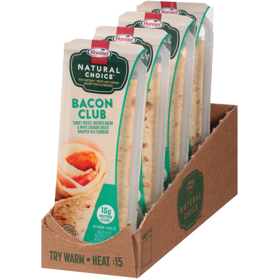 slide 3 of 8, Hormel Natural Choice Bacon Club Wrap, 2.6 oz