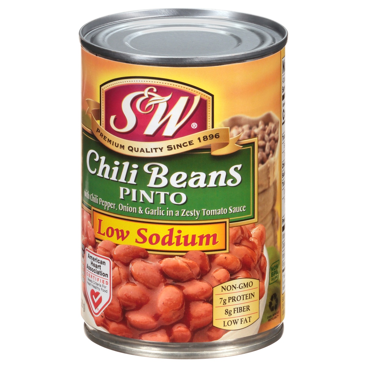 slide 3 of 9, S&W 50% Less Sodium Premium Chili Beans, 