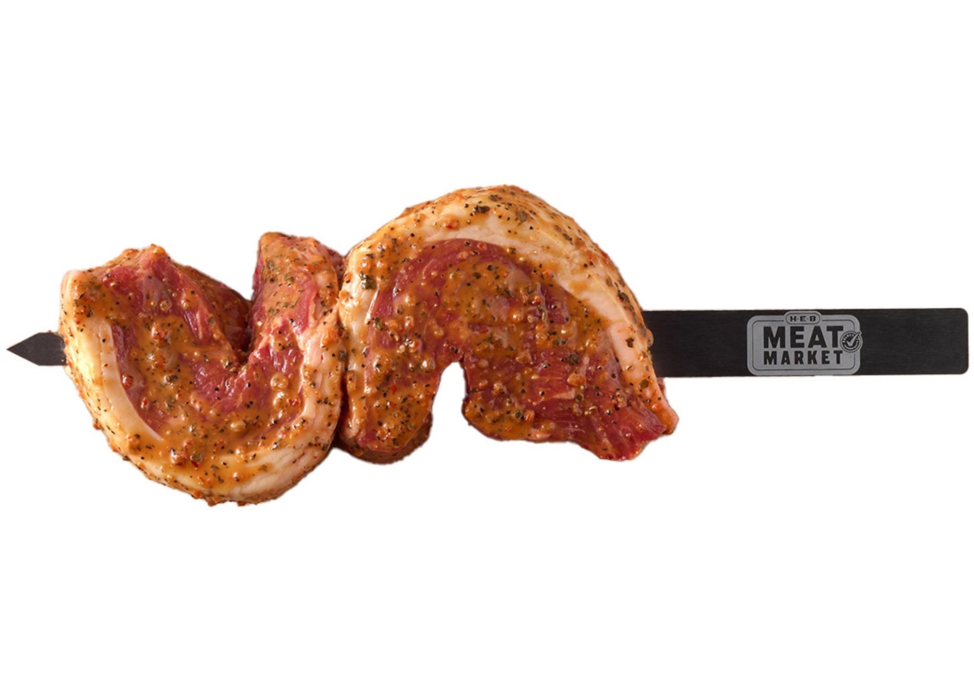 slide 1 of 1, H-E-B Meat Market Marinated Beef Picanha Steaks Skewer - Southwest Style, per lb