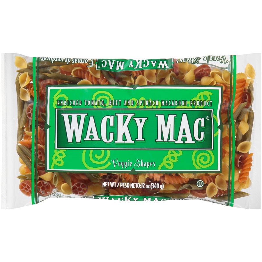 slide 1 of 6, Wacky Mac Veggie Shapes Pasta, 12 oz