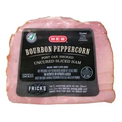 H-E-B Bourbon Peppercorn Post Oak Smoked Sliced Ham