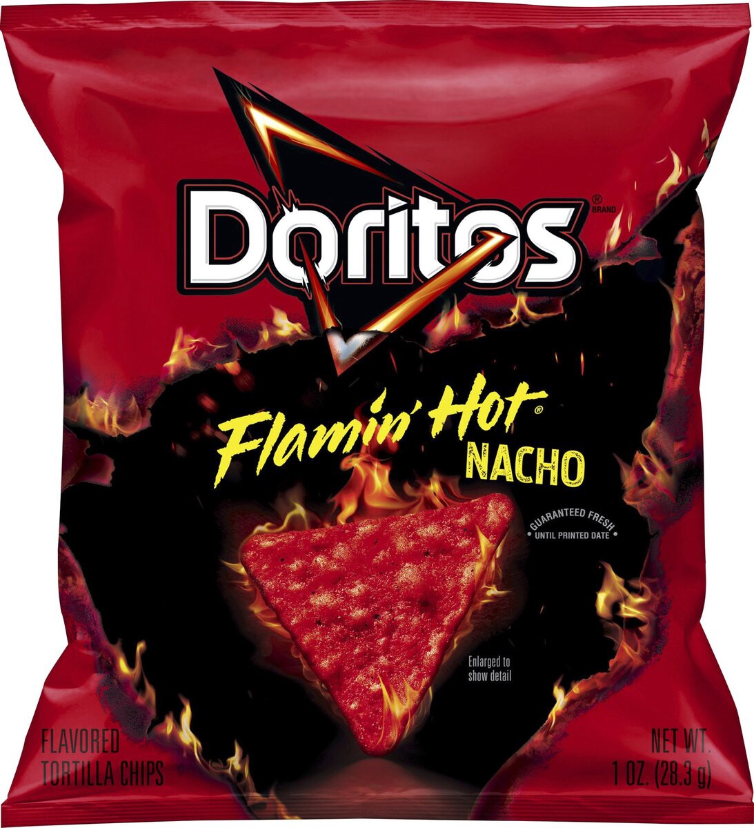 slide 2 of 6, Doritos Tortilla Chips, Flamin Hot, 1 oz