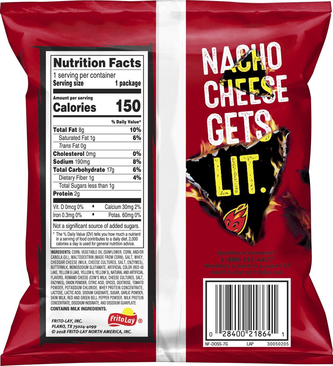 slide 4 of 6, Doritos Tortilla Chips, Flamin Hot, 1 oz