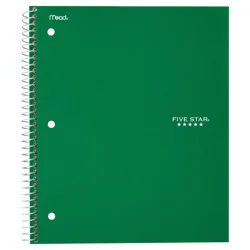 Five Star 1 Subject College Ruled Notebook - Green