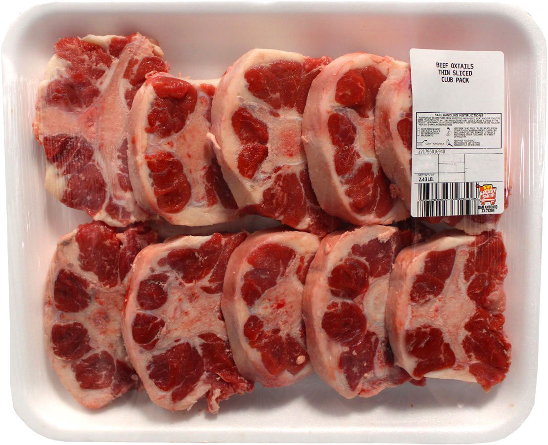 slide 1 of 1, Joe V's Beef Oxtails Thin Sliced Value Pack, per lb