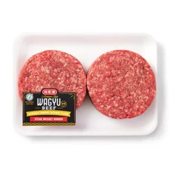 H-E-B American Style Wagyu Beef Steak Brisket Burger Patties