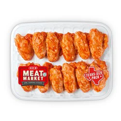 H-E-B Meat Market Marinated Whole Chicken Hot Wings - Texas-Size Pack