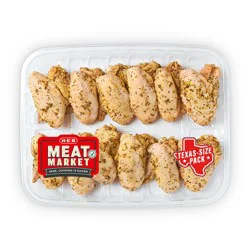 H-E-B Meat Market Seasoned Whole Chicken Wings - Lemon Pepper - Texas-Size Pack