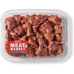 H-E-B Meat Market Marinated Boneless Beef Steak Tips - Garlic Peppercorn