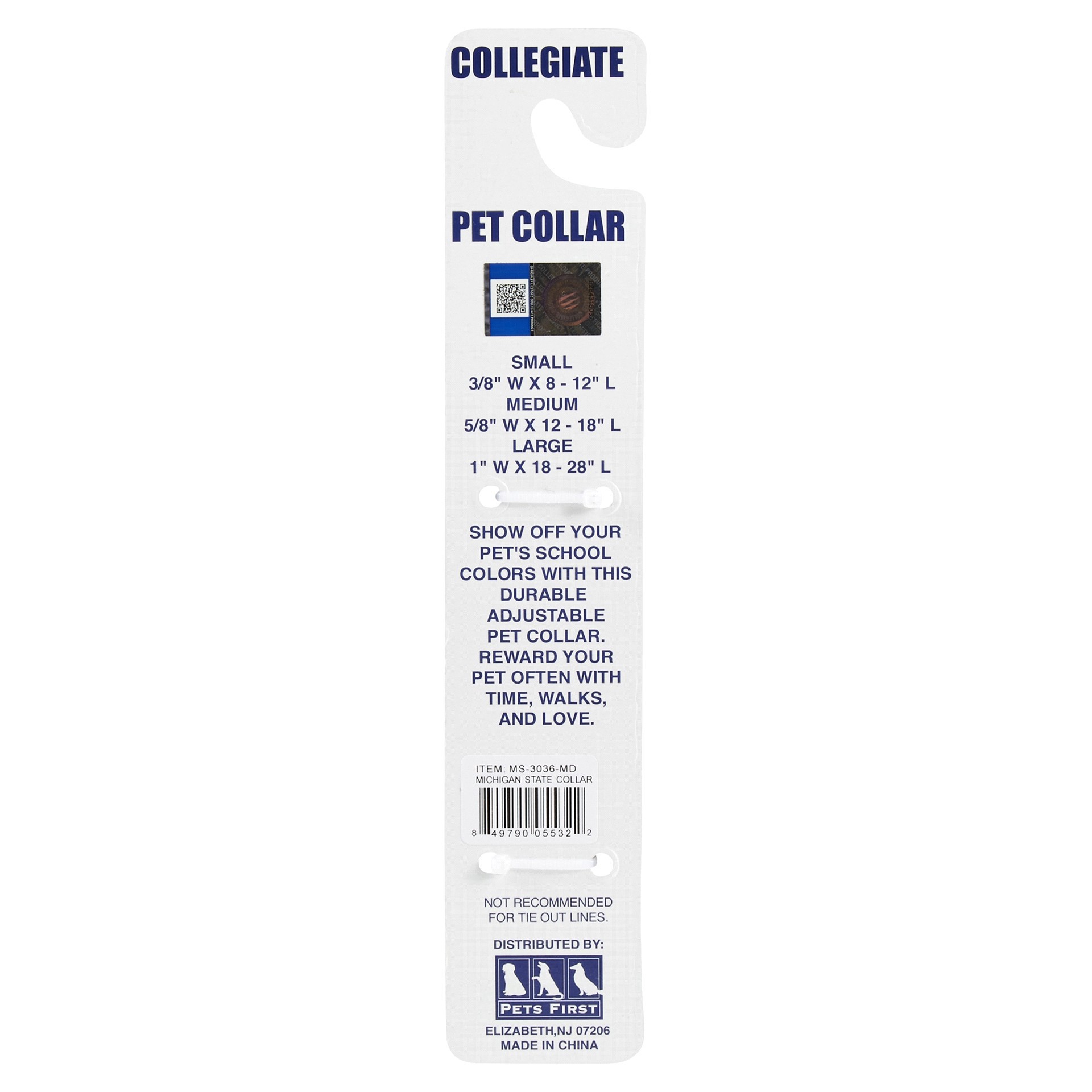 slide 2 of 5, Pets First Michigan State Spartans Collar, MED