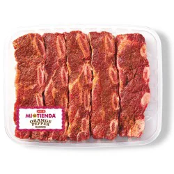H-E-B Mi Tienda Seasoned Beef Flanken Ribs – Orange Pepper – Value Pack