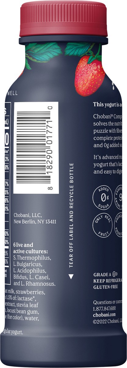 slide 6 of 8, Chobani Complete Protein Strawberry Cream Yogurt Drink - 10 fl oz, 10 fl oz