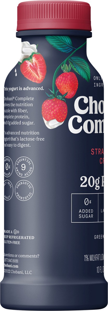 slide 5 of 8, Chobani Complete Protein Strawberry Cream Yogurt Drink - 10 fl oz, 10 fl oz