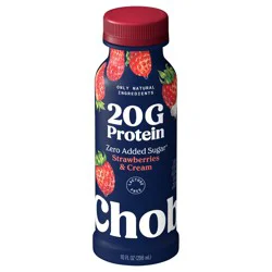 Chobani 20g Protein Lowfat Greek Yogurt Drink Strawberries & Cream 10 fl oz