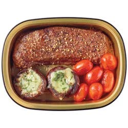 Meal Simple by H-E-B Beef Petite Sirloin Steak, Stuffed Mushrooms & Tomatoes