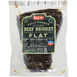 H-E-B Fully Cooked Seasoned Sliced Beef Brisket Flat