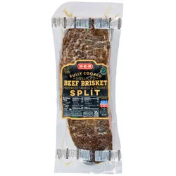 H-E-B Fully Cooked Unsliced Split Seasoned Beef Brisket