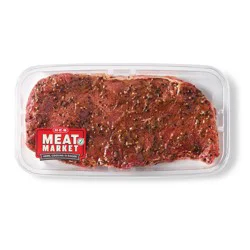 H-E-B Meat Market Marinated Boneless Beef Shoulder Steak - Garlic Peppercorn