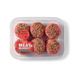 H-E-B Meat Market Seasoned Smash Burger Patties – Garlic Peppercorn