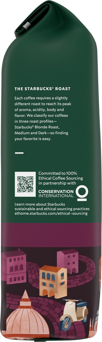 slide 6 of 9, Starbucks Ground Coffee, Dark Roast Coffee, Italian Roast, 100% Arabica, 1 bag (18 oz), 18 oz