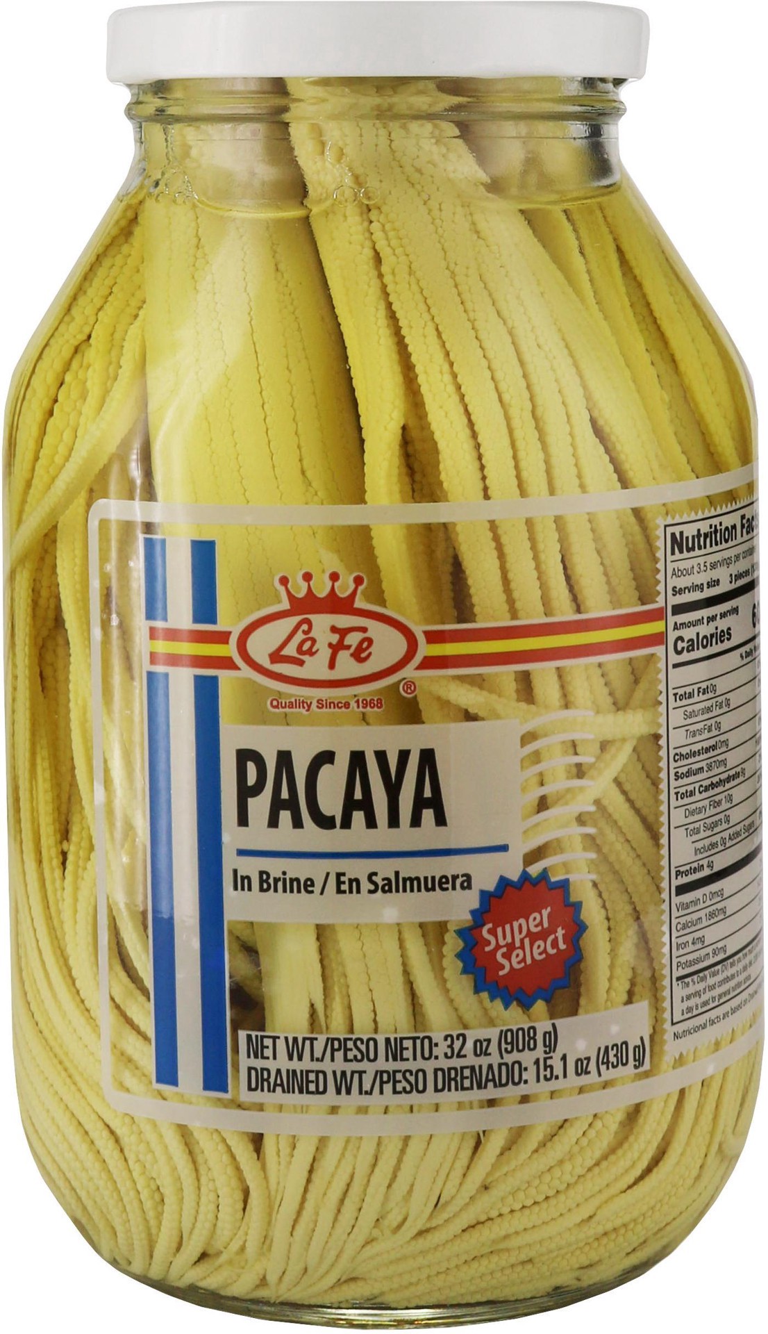 slide 1 of 1, La Fe Pacaya In Brine, 32 oz