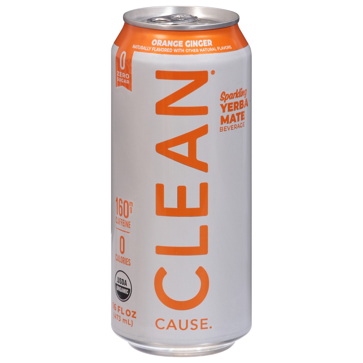 slide 1 of 11, CLEAN CAUSE Sparkling Orange Ginger Yerba Mate 16 fl oz, 16 oz