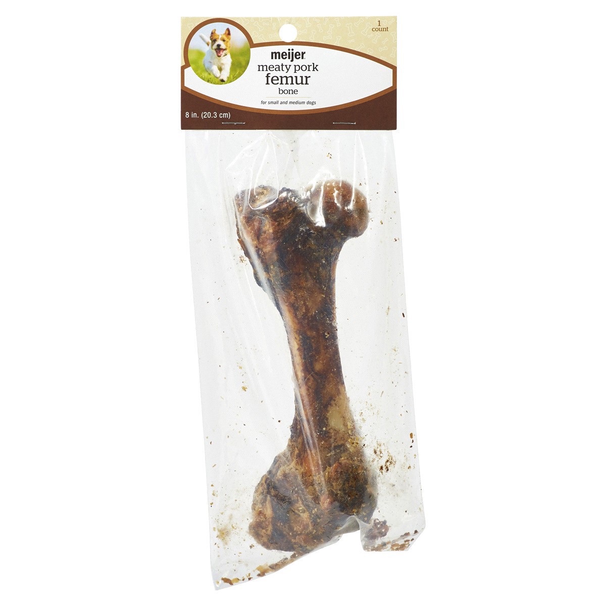 slide 1 of 29, Meijer Main Choice 8" Femur Bone, Meaty Pork, 1 ct