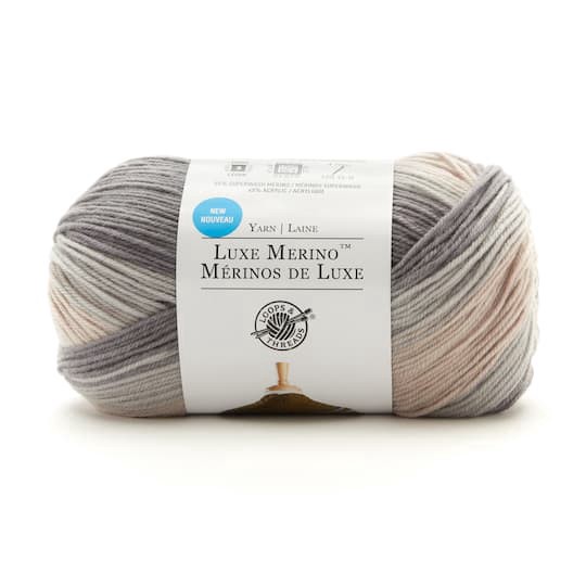 slide 1 of 3, Luxe Merino Yarn By Loops & Threads, 341 yd