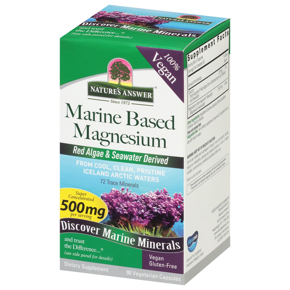 slide 3 of 9, Nature's Answer Marine Based Magnesium, 90 ct