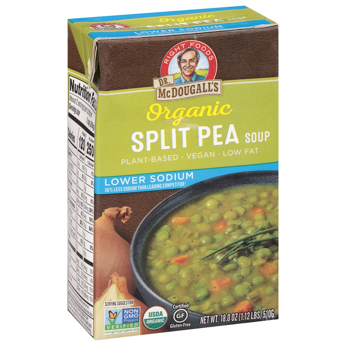 slide 3 of 9, Dr. McDougall's Organic Split Pea Soup 18.0 oz, 18 oz