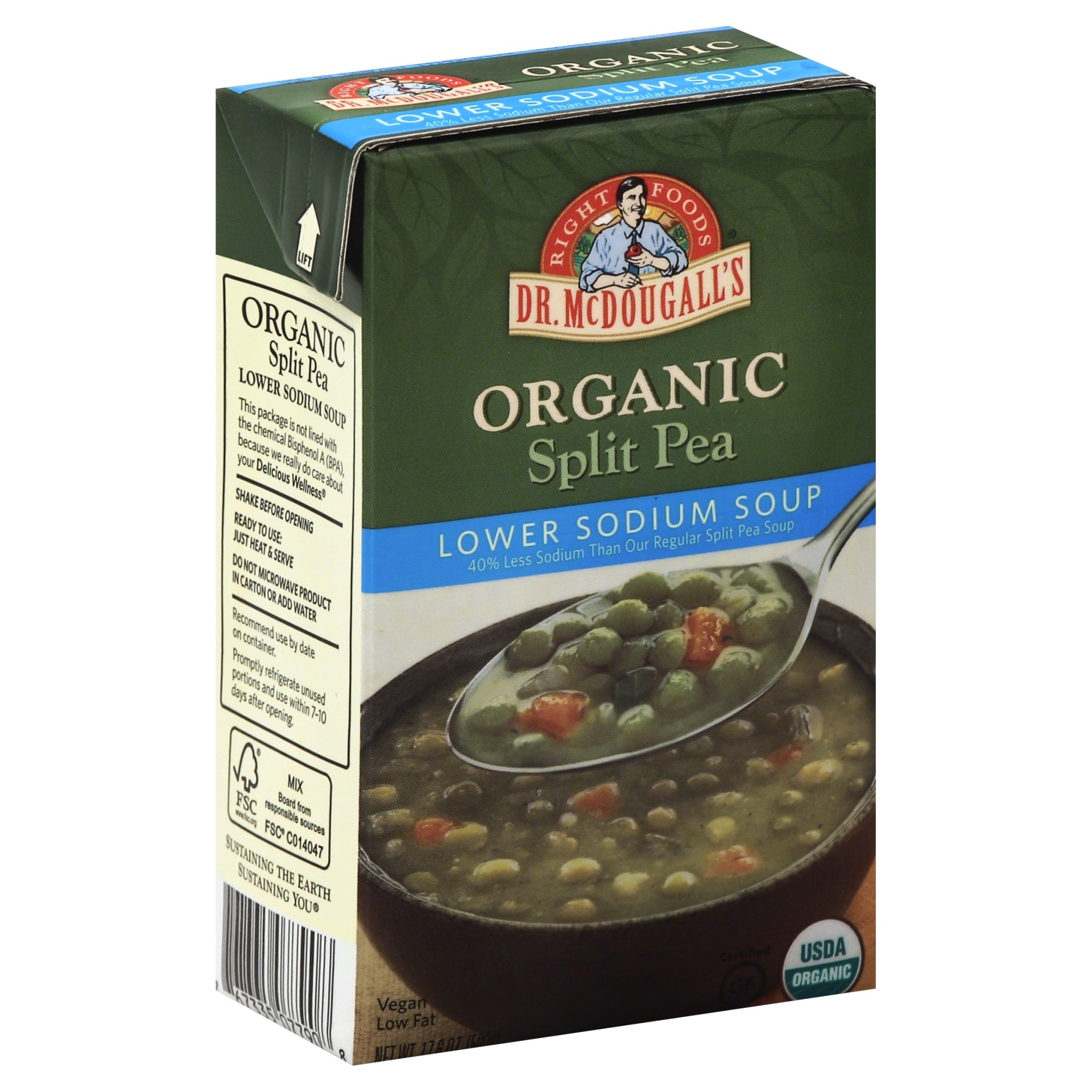 Dr Mcdougall's Organic Low Sodium Split Pea Soup 17.6 fl oz | Shipt