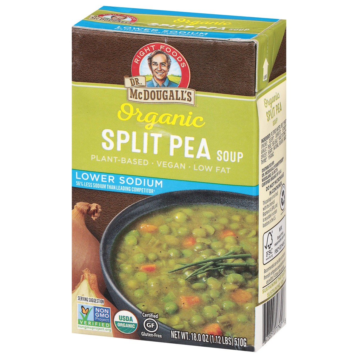 slide 4 of 9, Dr. McDougall's Organic Split Pea Soup 18.0 oz, 18 oz