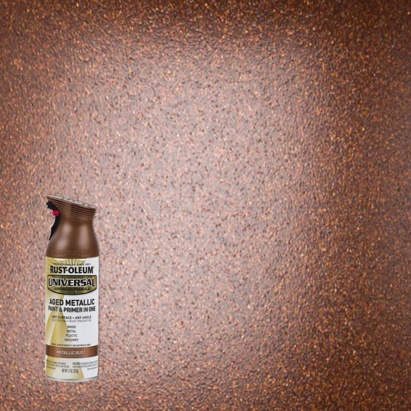 slide 1 of 13, Rust-Oleum 11oz Universal Aged Metallic Spray Paint Brown, 11 oz