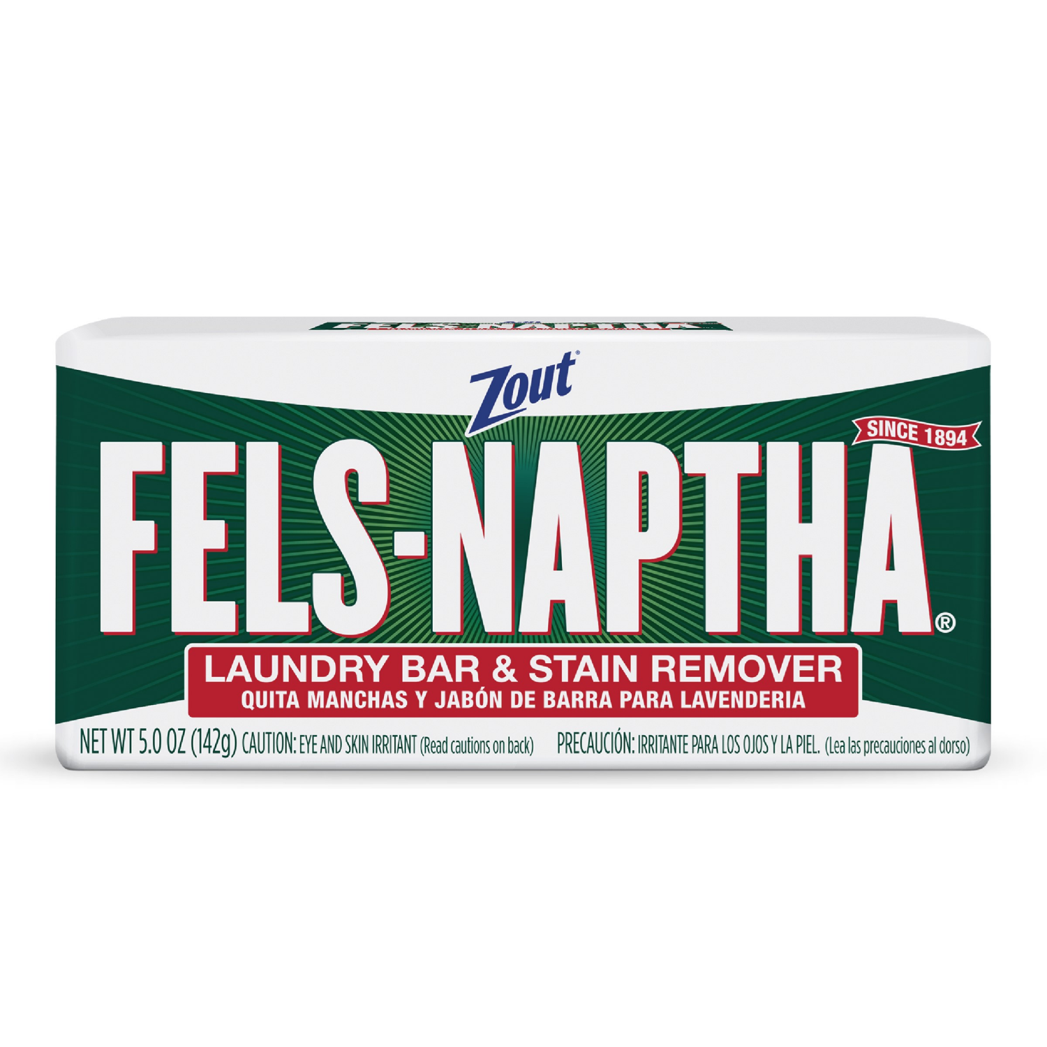 slide 1 of 4, Fels-Naptha Laundry Bar & Stain Remover 5.0 oz, 5 oz