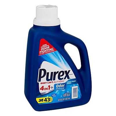slide 1 of 1, Purex 4in1 + Odor Release HE Liquid Laundry Detergent 43 Loads, 65 oz