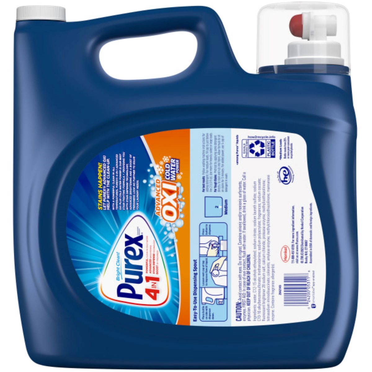 slide 2 of 2, Purex 4 in 1 Advanced Oxi Plus Cold Water Power Concentrated Detergent 218 fl oz, 218 fl oz