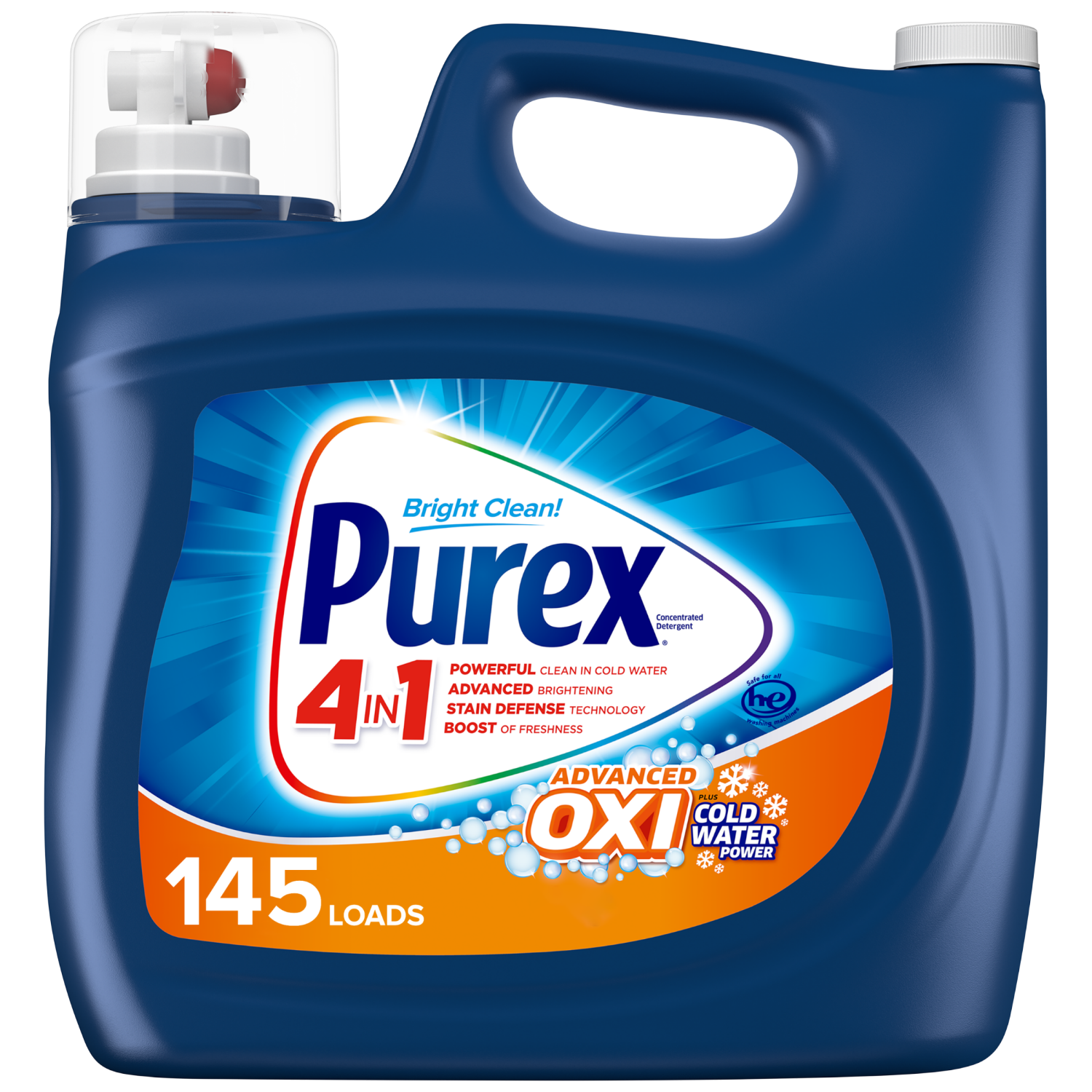 slide 1 of 2, Purex 4 in 1 Advanced Oxi Plus Cold Water Power Concentrated Detergent 218 fl oz, 218 fl oz