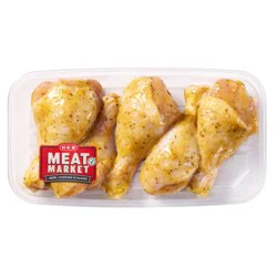 H-E-B Meat Market Garlic Parmesan Marinated Bone In Chicken Drumsticks