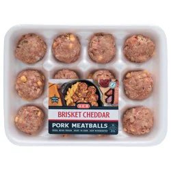 H-E-B Fresh Pork Meatballs - Brisket & Cheddar